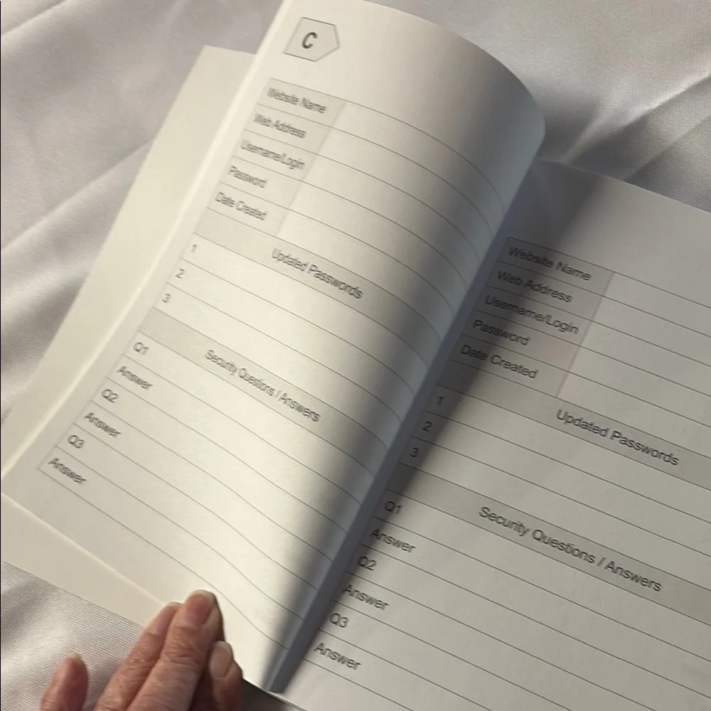 Floral Password Book
